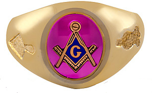3rd Degree Masonic Blue Lodge Ring 10KT OR 14KT, Open Back   #212